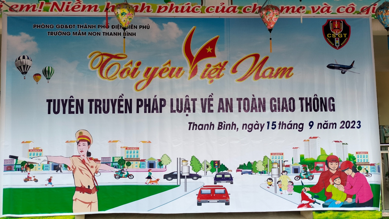 CÁC BÉ TRƯỜNG MẦM NON THANH BÌNH GIAO LƯU, TÌM HIỂU  LUẬT VỀ AN TOÀN GIAO THÔNG