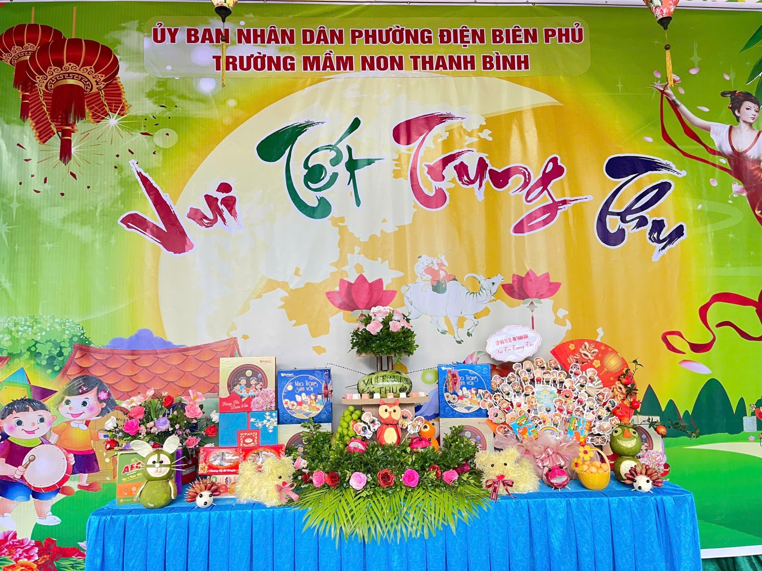 Các bé trường mầm non Thanh Bình hân hoan chào đón Chương trình “Vui tết trung thu” năm 2025